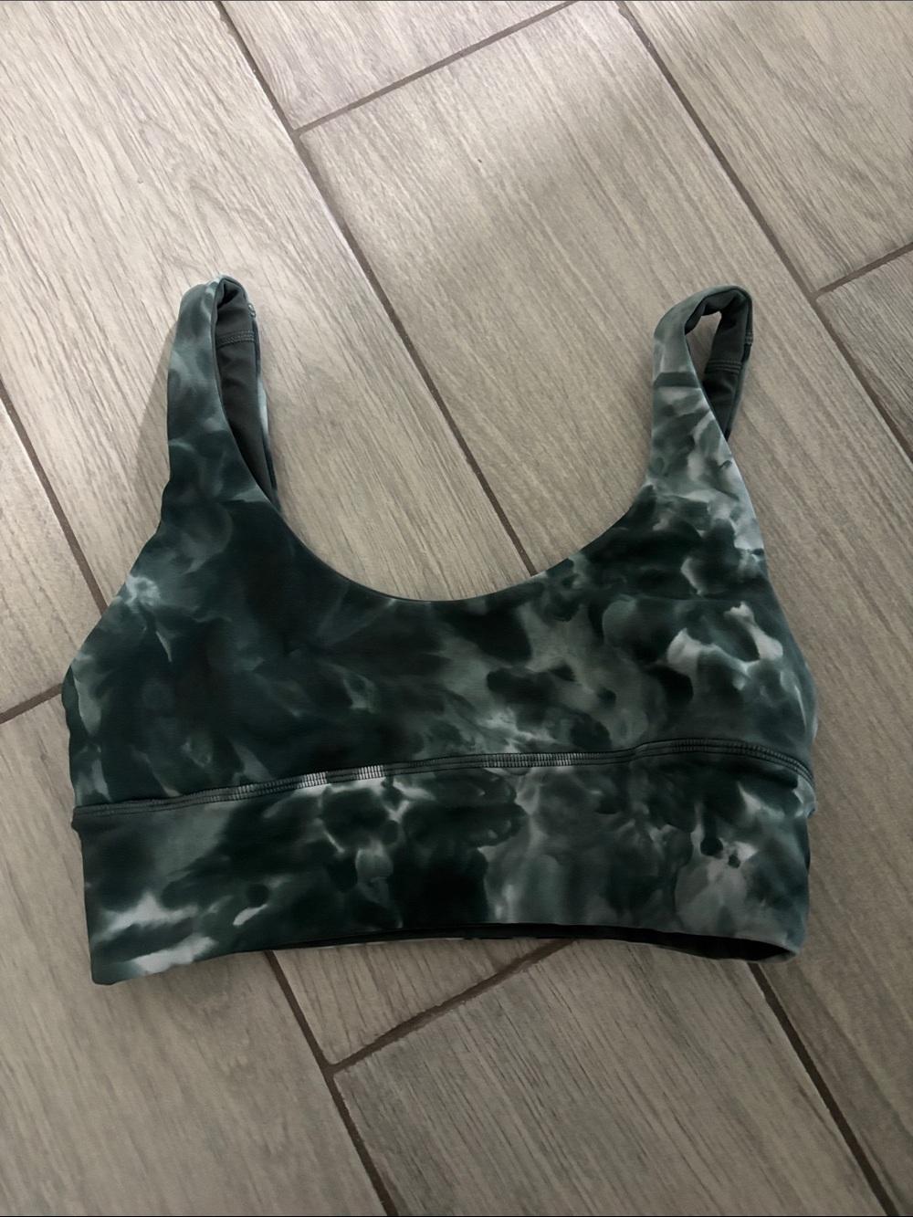 LULULEMON Scoop Neck Women's Sports Bra - Forest Tie-Dye